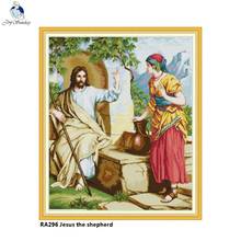 Joy Sunday Jesus the Shepherd Counted Cross Stitch DIY 14CT 11CT For Embroidery Home Decor Needlework Cross-stitching kits 2024 - buy cheap