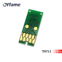 OYfame 3pcs  T6711 Waste Ink Chip T6711 Maintenance Tank Chip For Epson Work Force Pro WF-7210 WF-7710 WF-7720 WF-7610 WF-7620 2024 - buy cheap