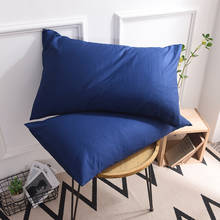 Svetanya 2pc/lot  Bed Pillowcase 19x29" Plain Solid Color Pillow Sham Single Pillowcases 48*74cm 2024 - buy cheap
