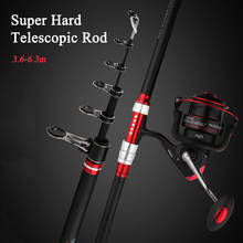 Vara de pescar super rígida, telescópica, para viagens, pesca no mar, em fibra de carbono fundido, 2021 m, 3.6m, 3.9m, 4.2m, 4.5m, 5.4m 2024 - compre barato