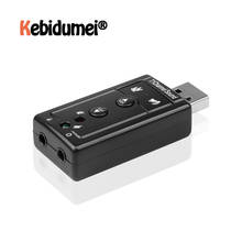Adaptador de tarjeta de sonido de AUDIO USB externo, portátil, VIRTUAL, 7,1 canales, USB 2,0, micrófono, altavoz, auriculares, micrófono, convertidor Jack de 3,5mm 2024 - compra barato