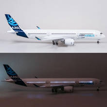 Avião móvel de resina tipo xwb, avião de escala 1/142, 47cm, com lâmpada e rodas fundidas, para coleção 2024 - compre barato