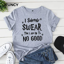 JFUNCY-Camiseta con letras estampadas de talla grande para mujer, ropa Coreana de algodón, camisetas de verano, camisetas de manga corta para mujer 2024 - compra barato