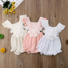 0-18M Infant Baby Girl Floral Romper Jumpsuit Babies Summer Solid Babygrow Playsuits Lace Backless Clothes Outfits Sunsuit 2024 - buy cheap