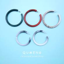 QUMENG korean Fashion Earrings for women 2020 resin Earrings acrylic Hoop Earrings big vintage Jewelry hyperbole Accessories 2024 - buy cheap
