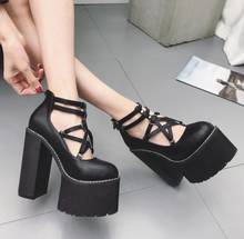 2019 new fashion 15cm ultra high heel waterproof platform single shoes 2024 - buy cheap