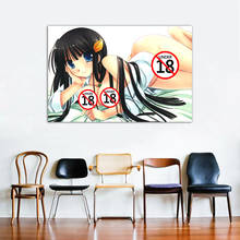 Papel de parede de anime para meninas japonesas kawaii, arte das parede, posteres e impressões, pintura em tela, imagens para decoração da sala de estar 2024 - compre barato