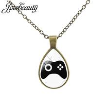 JOINBEAUTY Classic Black And White Game Buttons Necklace Simple Glass Cabochon Dome Pattern Pendant Jewelry Girl Boy Gifts H619 2024 - buy cheap