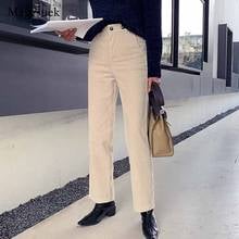 Casual Wide Leg Elegant 5XL Loose Autumn and Winter Corduroy Women Straight Tube Radish Corduroy Pants Solid Trousers 11575 2024 - buy cheap