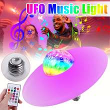 Smart UFO Bluetooth Crystal Magic Ball 30W E27 LED Light Bulb With Remote Control RGB LED Light Lamp Bluetooth Music Speaker 2024 - buy cheap