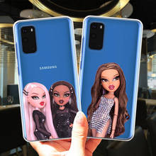 Capa de celular linda e macia de silicone, boneca de desenho animado brétnica fofa para samsung galaxy s20 ultra s10 s9 s8 plus s6 s7 edge s10e 2024 - compre barato