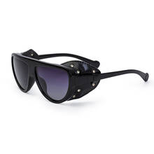 Óculos de sol polarizados para homens e mulheres, óculos redondos vintage steampunk de marca com proteção uv400, óculos de neve para homens 2024 - compre barato