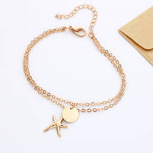 2019 Bohemia Starfish Pendant Bracelet For Women Girls New Minimalism Tiny Gold Bangle Beach Boho Jewelry Girlfriend Gift 2024 - buy cheap