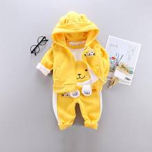 Baby Boy Girl Kids Autumn Winter Long-Sleeves 3pcs Cats Clothes Sets 2024 - buy cheap