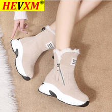 Women Ankle Boots Faux Fur Platform Zipper Ladies Short Boots Plush Warm Winter Pu Leather Female Footwear 2020 2024 - buy cheap