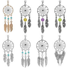 New Fashion Snap Button Necklace Fit 18mm Metal Snaps Buttons  Ethnic Style Necklaces Feather Tassels DIY Jewelry 2024 - buy cheap