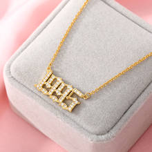 Women Year Number Necklace Crystal Zircon Digital Pendant 1985 To 2020 Birthday Gift Year Of Birth Gold Jewelry Chains Wholesale 2024 - buy cheap