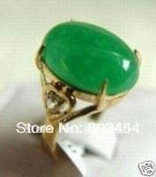 Anel charmoso com pedra verde chinesa para senhora, elegante pedra verde, atacado, 2024 - compre barato