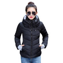 Chaqueta con capucha para mujer, Parkas gruesas de talla grande, abrigos con capucha sólidos, tops básicos ajustados de algodón acolchados, invierno, 2020 2024 - compra barato