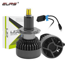 EURS 2PCS 6 Sides 360° Light  H1 H7 H8 H9 H11 9005 HB3 9006 HB4 LED Canbus Car Headlight Bulbs 6000K 76W 9000LM Auto Headlamp 2024 - buy cheap