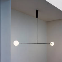 Светодиодный подвесной светильник в скандинавском стиле, Минималистичная лампа со стеклянными шариками для гостиной, спальни, столовой, современное Домашнее освещение светильник осветительные приборы 2024 - купить недорого