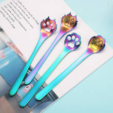 Creative Stainless Steel Stirrer Coffee Tea Spoon Cat Dog Claw Dessert Spoon Coffee Accessories Cutlery Gifts Drinking Tools 2024 - buy cheap