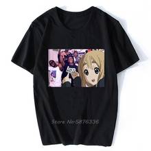 K-On T Shirt Mugi And Her New Squad K ON T-Shirt Classic Short Sleeves Men Cotton Tshirt Anime Tees Tops Harajuku Streetwear 2024 - buy cheap