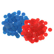 200 contadores de plástico para juegos, fichas de juego, Color moneda mezclado azul y rojo 2024 - compra barato