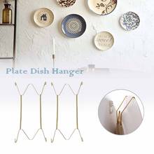 Wall Display Plates Hanger W Type Decoration Crafts Dish Spring Holder Invisible Hook Home Decor 6/7/8/10/12/14/16 Inch 2024 - buy cheap