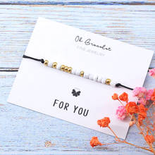 Morse Code Wish Bracelet Friendship Morse Code Dainty Bead Sister Bracelet for Women Men Lover Morse Code Jewelry Gifts 2024 - buy cheap