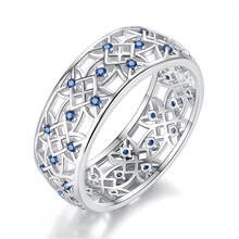 Роскошные свадебные кольца с вырезами для женщин, модные обручальные кольца, подарки для вечеринок, женское геометрическое кольцо с кристаллом цирконием, ювелирные изделия 2024 - купить недорого