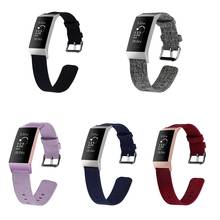 eiEuuk Quick Release Canvas Fabric Replacement Watch Band Wrist Sport Strap Bracelet for Fitbit Charge 3/4/SE Smartwatch 2024 - buy cheap