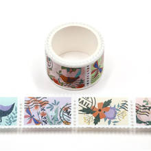 X1 roll 25mm x 3m cute stamp flowers birds tape Kawaii Washi Tape DIY Adhesive Tape for Scrapbooking office supplies washi tapes 2024 - buy cheap