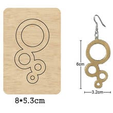 Four Circle Bubble Water Drop Dangler Earrings 2020 Cutting Mold Wood Dies Blade Rule Cutter For DIY Leather Cloth Paper Crafts 2024 - buy cheap