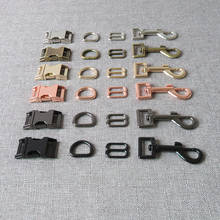 20 sets 15mm 20mm 25mm metal straps slider D ring release belt buckle snap hook clasp pet dog collar leash sewing accessories 2024 - buy cheap