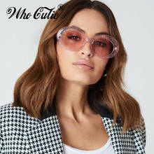 2018 Vintage Oversized Glitter Shiny Oval Sunglasses Men Women Brand Designer Retro Crystal Frame Kurt Cobain Sun Glasses OM630 2024 - buy cheap