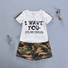 Baby Boy Summer Clothes 2020 Camouflage Short Sleeved T-shirts + Shorts 2PCS Infant Clothing Kids Bebes Jogging Suits Tracksuits 2024 - buy cheap