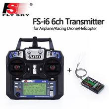 Transmissor e receptor flysky verificador, quadricóptero original flysky verificadores i6 2.4g 6ch rc 2024 - compre barato