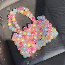 Brand Women's Bags Elegant Acrylic Beads Bag Designer Handmade Beaded Pearls Bags Mini Shoulder Bag Evening Clutch Phone Purses 2024 - buy cheap