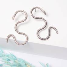 2020 New Stylish Stud Earrings Personality Exaggerated Gold Crystal Alloy Snake Earrings Outlets Gift Jewelry Animal Earrings 2024 - buy cheap