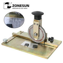 ZONESUN Manual Metal Stamping Marking Machine Deboss Embossing Machine Dog Tag Metal Plate Stamping Embosser 6mm Letter Printing 2024 - buy cheap