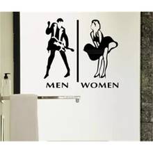 Store Toilet Door Man And Woman Wc Sign Icon Wall Sticker 2024 - buy cheap