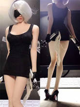 Colección 1/6-vestido negro 2B YoRHa, modelo de ropa de verano, modelo para 12 pulgadas Phicen S07 S10D S12D, cuerpo de busto grande 2024 - compra barato