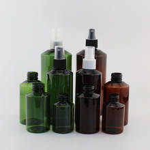 Bomba de perfume com spray, 50ml, 100ml, 150ml, 200ml, 500ml, cosméticos vazios de plástico com névoa, garrafa verde, embalagem recarregável 2024 - compre barato