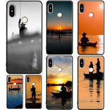 Bass Fishing Lake Sunset Fisherman For Xiaomi Redmi Note 11 8 9 10 Pro 10S 9A 9T Mi 11 Lite 11T POCO X3 Pro M3 M4 F3 Case 2024 - buy cheap