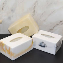 Imitation Marble Napkin Storage Box Imitation Jade Tissue Case Tissue Holder  Paper Dispenser Container for Office Home Decorati 2024 - buy cheap