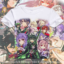 Fantasia de cosplay seraph of the end, camiseta de manga curta para adultos e crianças 2024 - compre barato