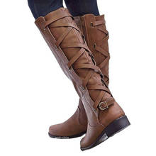 Outono e inverno estilo de comércio exterior moda botas femininas sapatos de salto baixo alta novos produtos tamanho 34-43 2024 - compre barato