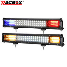 RACBOX-Barra de luz Led estroboscópica de 20 pulgadas, lámpara Flash de advertencia, 12V, 24V, para coche, SUV, ATV, barco, camión, remolque, camioneta, ámbar, rojo y azul 2024 - compra barato