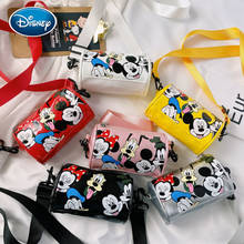 Disney PU Minnie cartoon children's bag new one-shoulder small tube bag cute Mickey mouse parent-child bag girl messenger bag 2024 - buy cheap